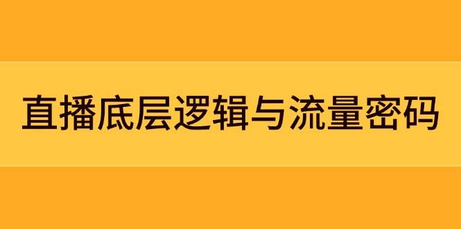 直播间底层思维与流量登陆密码：精准定位实体模型 实例拆卸，极速流承揽与数据优化攻略大全-沐颜网创资源