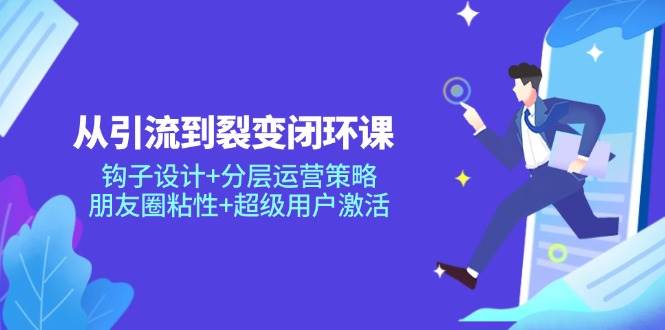 从引导到裂变式闭环控制课：勾子设计方案 分层次运营战略，微信朋友圈黏性 非常用户激活-沐颜网创资源