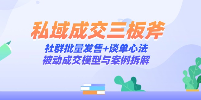 公域交易量三板斧：社群营销大批量开售 谈单心决，处于被动交易量模型与实例拆卸-沐颜网创资源