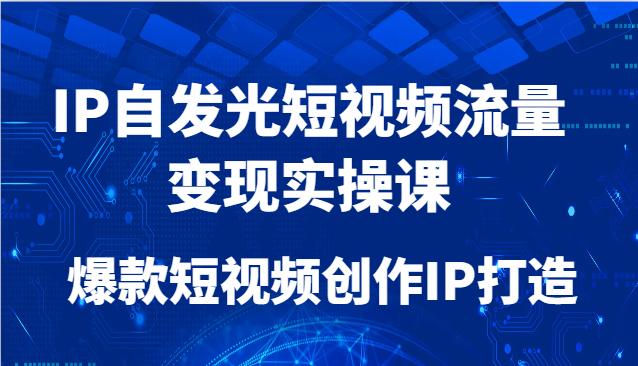 IP内发光自媒体流量转现实操课，爆款短视频写作IP打造出-沐颜网创资源