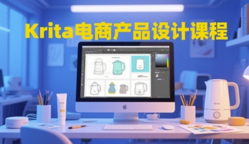 Krita电商产品设计课程内容，把握从工具的使用到艺术创意落地全链路设计水平-沐颜网创资源