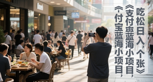 支付宝蓝海小项目，吃饭逛街拍个照，轻松日入1张-沐颜网创资源