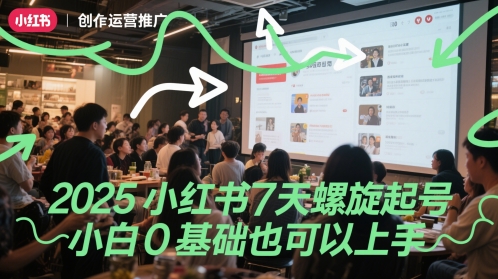 2025小红书的7天螺旋式养号，新手0基本也能上手-沐颜网创资源