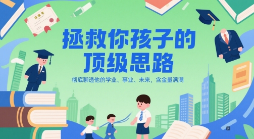 付费文章：拯救你孩子的顶级思路，彻底聊透他的学业、事业、未来，含金量满满-沐颜网创资源