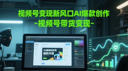 视频号变现新蓝海AI爆品写作-视频号带货转现-沐颜网创资源