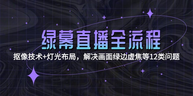绿幕直播全流程：抠像技术+灯光布局，解决画面绿边虚焦等12类问题-沐颜网创资源