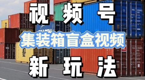 视频号新玩法，利用老外开集装箱盲盒视频，挣分成计划收益，月入过W，新手小白轻松上手-沐颜网创资源