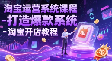 淘宝运营系统课程-打造爆款系统-淘宝开店教程-沐颜网创资源