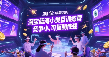 淘宝蓝海小类目训练营， 竞争小，可复制性强-沐颜网创资源