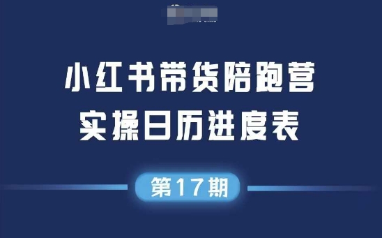 小红书第17期带货陪跑营，不囤货，无不直播，无不投流，通过选品+笔记内容+测品+笔记铺量+矩阵运营打爆款-沐颜网创资源