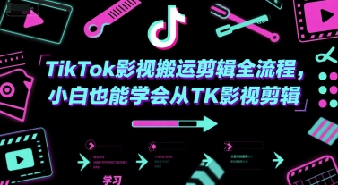 TikTok影视搬运剪辑全流程，小白也能学会从TK影视剪辑-沐颜网创资源