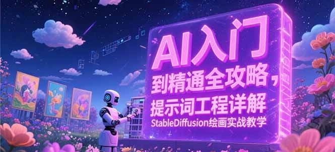 AI入门到精通全攻略，提示词工程详解，StableDiffusion绘画实战教学-沐颜网创资源