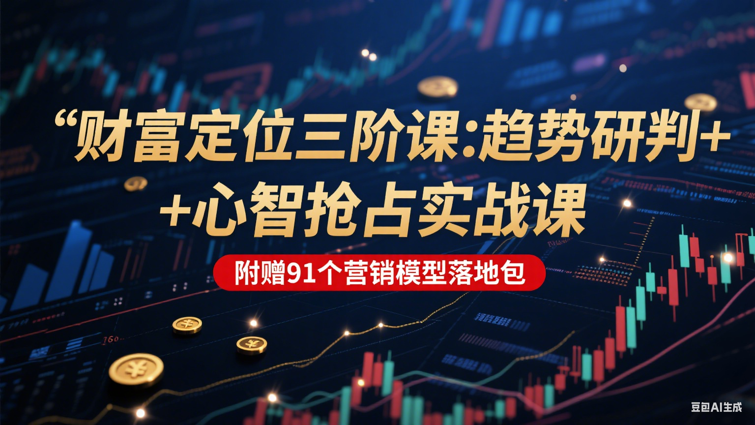 财富定位三阶：趋势研判 + 心智抢占实战课，附赠91个营销模型落地包-沐颜网创资源