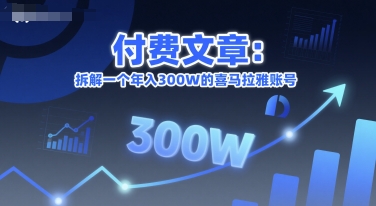 付费文章：拆解一个年入300W的喜马拉雅账号-沐颜网创资源