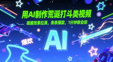 用AI制作荒诞打斗类视频，吸睛效果拉满，条条爆款，1分钟教会你-沐颜网创资源