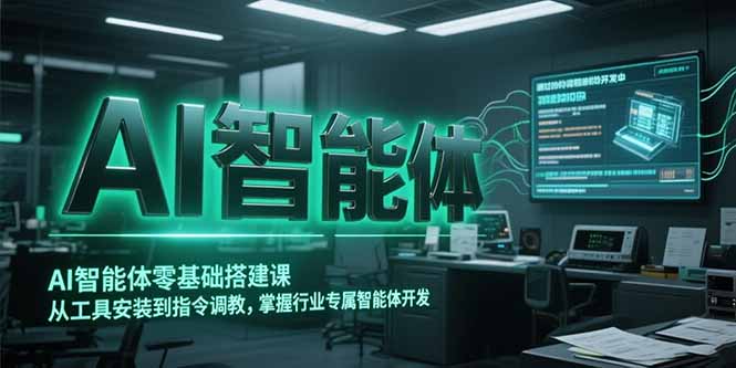 AI智能体零基础搭建课，从工具安装到指令调教，掌握行业专属智能体开发…-沐颜网创资源