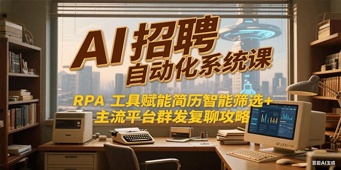 AI招聘自动化系统课，RPA工具赋能简历智能筛选+主流平台群发复聊全攻略-沐颜网创资源