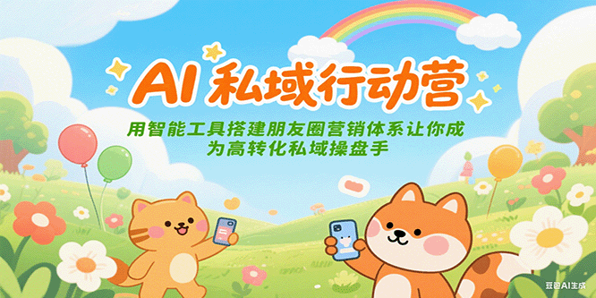 AI私域行动营：用智能工具搭建朋友圈营销体系让你成为高转化私域操盘手-沐颜网创资源