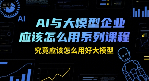 AI与大模型企业应该怎么用系列课程，究竟应该怎么用好大模型-沐颜网创资源