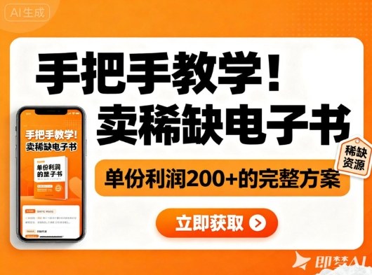 手把手教学！在小红书卖稀缺电子书，单份利润2张+的完整方案-沐颜网创资源